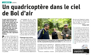 un drone quadricoptère dans le ciel de bol d air