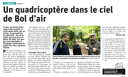 un drone quadricoptère dans le ciel de bol d air